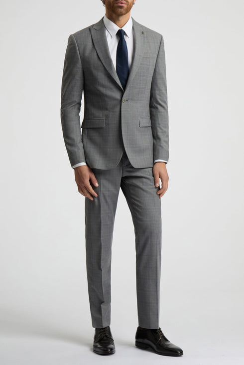 INDUS GREY SOFT CHECK SLIM JKT-Suits-INDUS GREY SOFT CHECK SLIM JKT- Ted Baker Romania